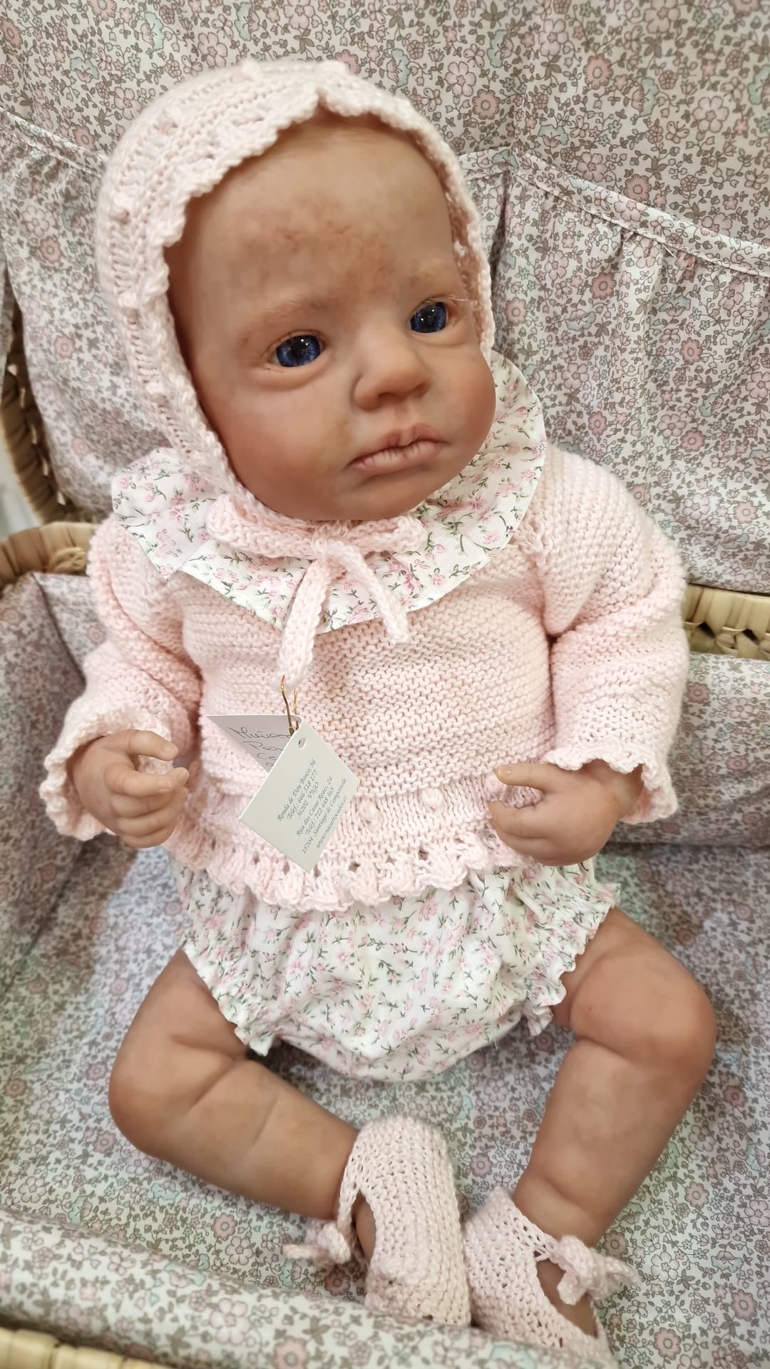 Reborn 46cm hecho a mano peso 1500gr, conjunto hecho a mano