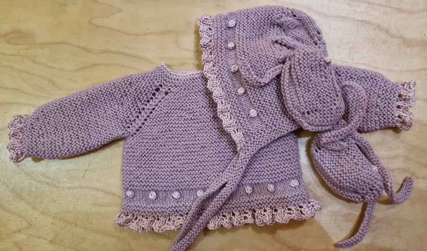 Capota, jersey y patucos para reborn 40cm y muñeco de 42cm