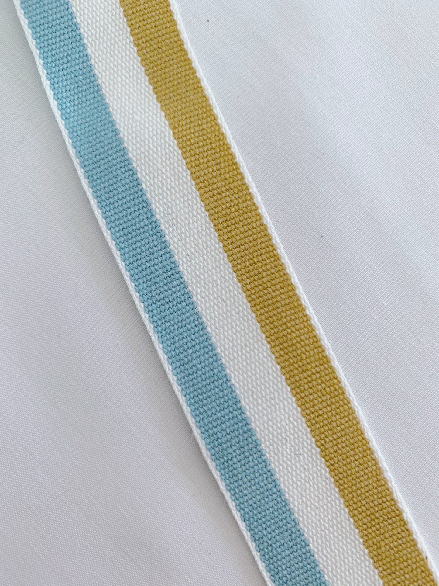 CINTA DE PELO ESTAMPADO DE RAYAS EN VERDE, AZUL Y BLANCO ROTO 2,5 CENTÍMETROS DE ANCHO