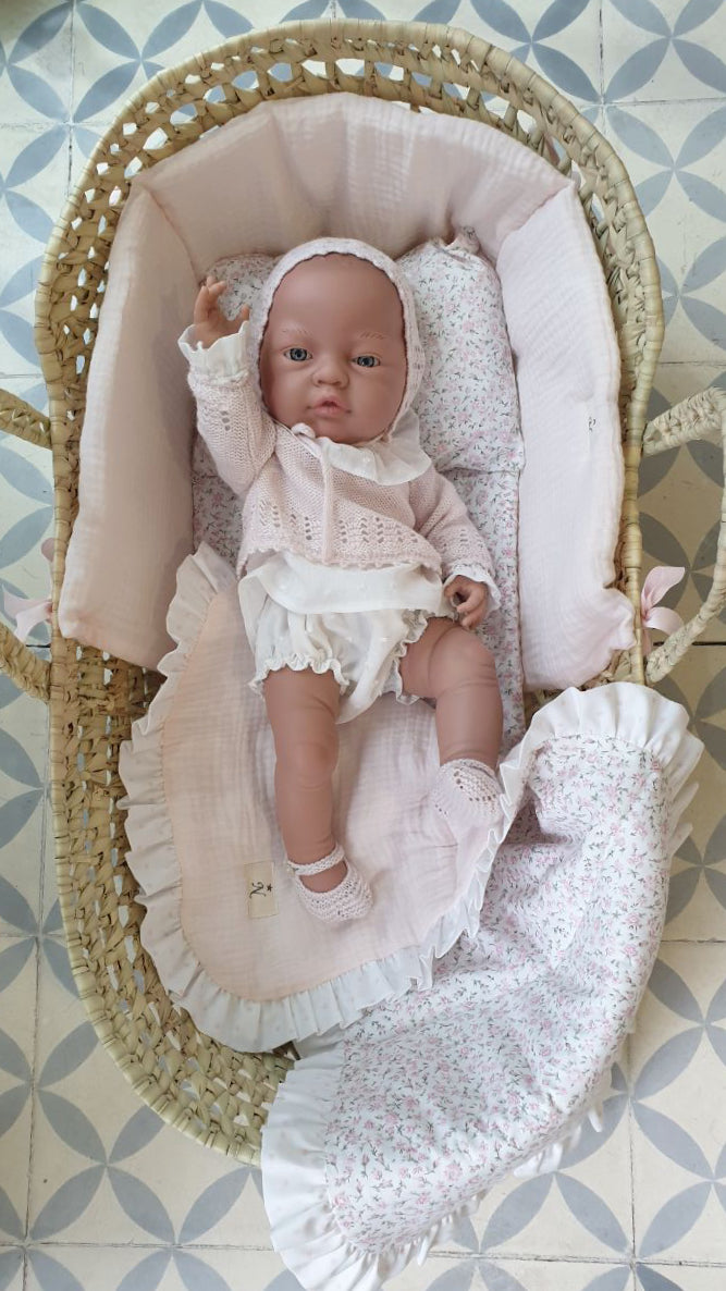 CAPAZO PARA REBORN Y MUÑECAS MODELO LOLA ROSA