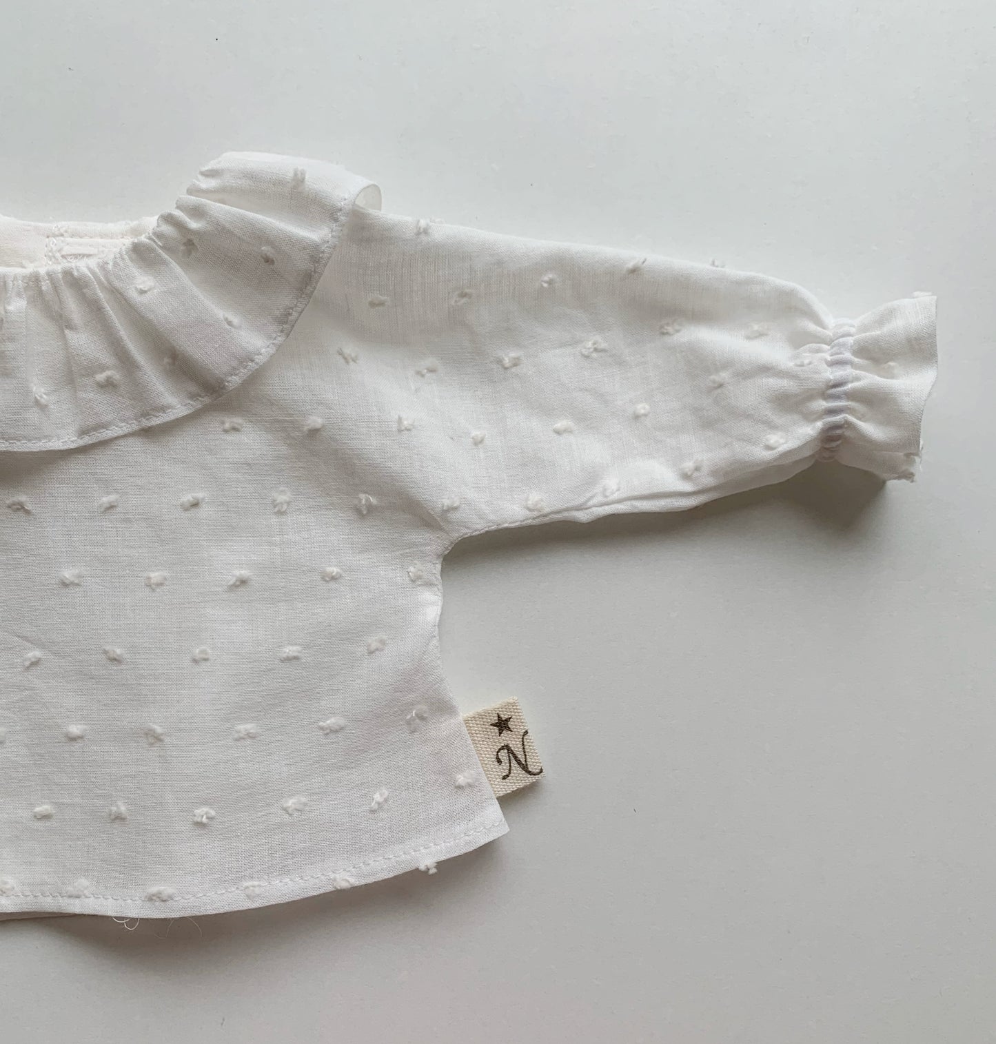 BLUSA MANGA LARGA Y CON CUELLO PARA REBORN DE 40 CM Y MUÑECA DE 42 CM