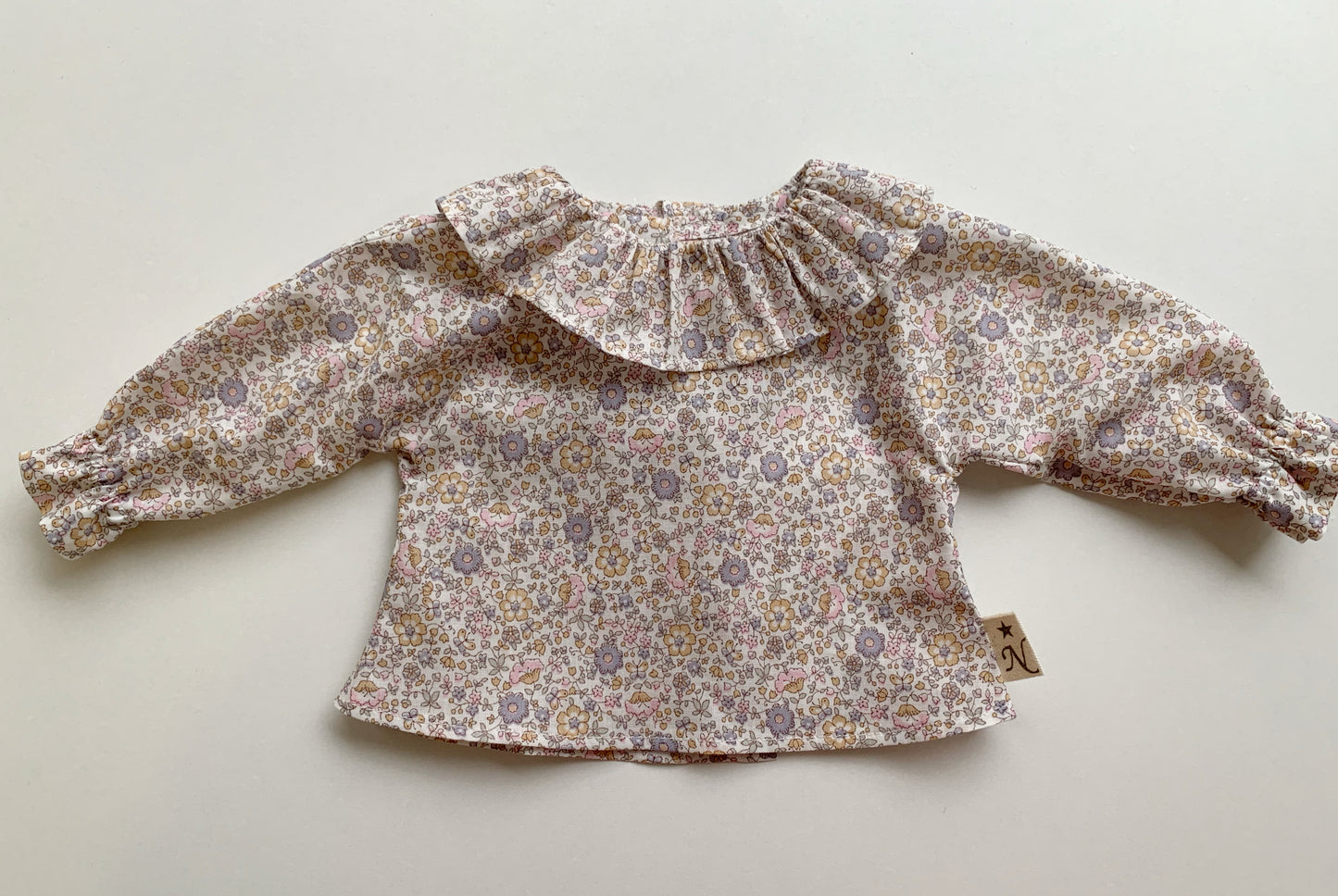 BLUSA MANGA LARGA Y CON CUELLO PARA REBORN DE 40 CM Y MUÑECA DE 42 CM