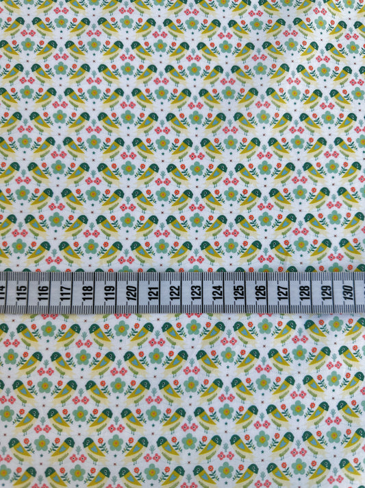 TELA INFANTIL ESTAMPADO FLORES DE 1,50 DE ANCHO. 19 EUROS/ METRO.