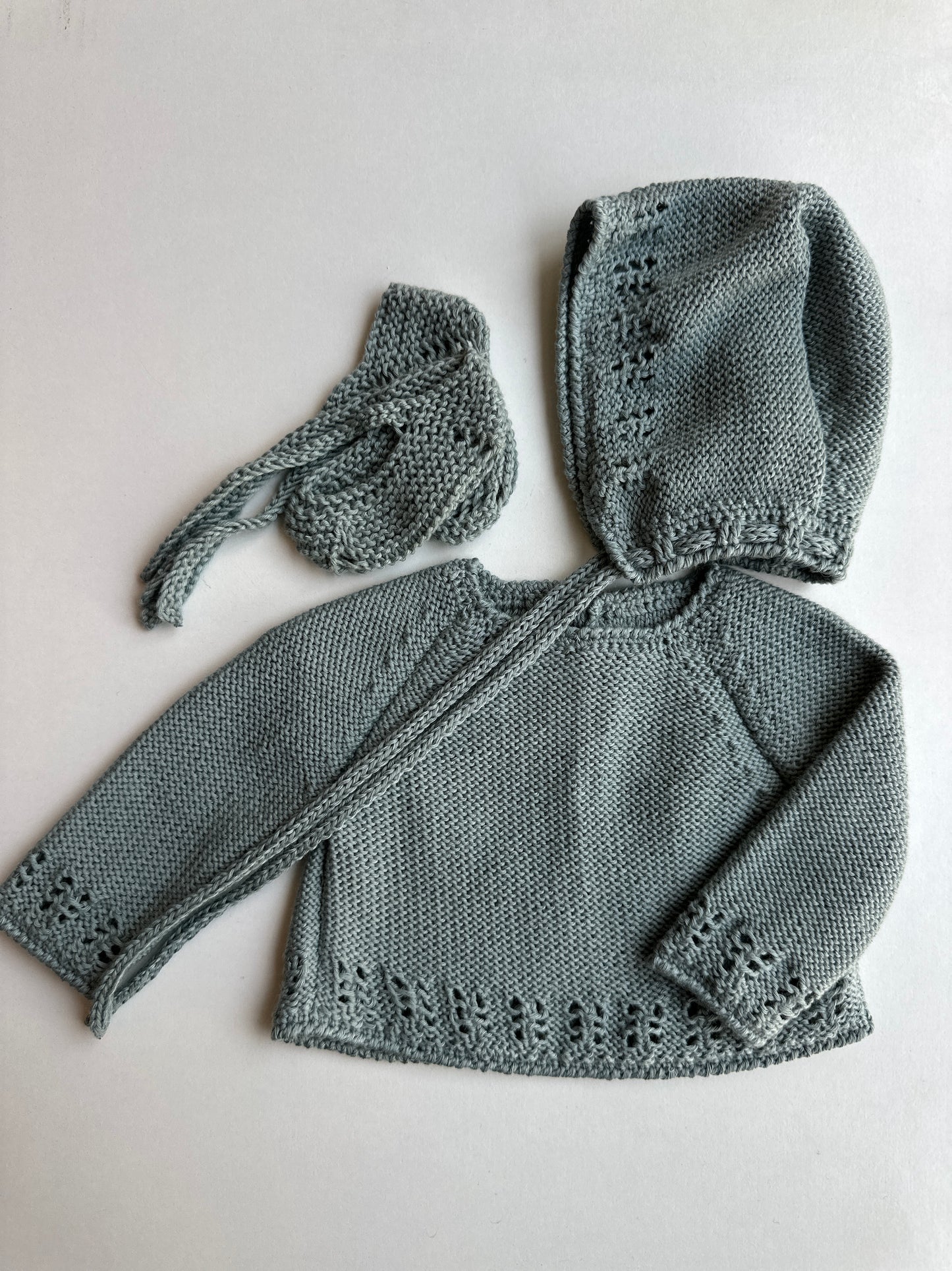 Capota, jersey y patucos para reborn 48cm