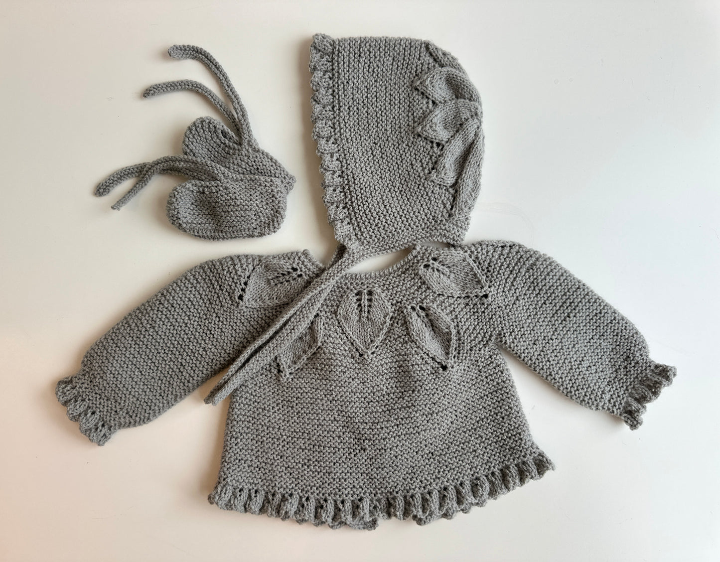 Capota, jersey y patucos para reborn 52cm