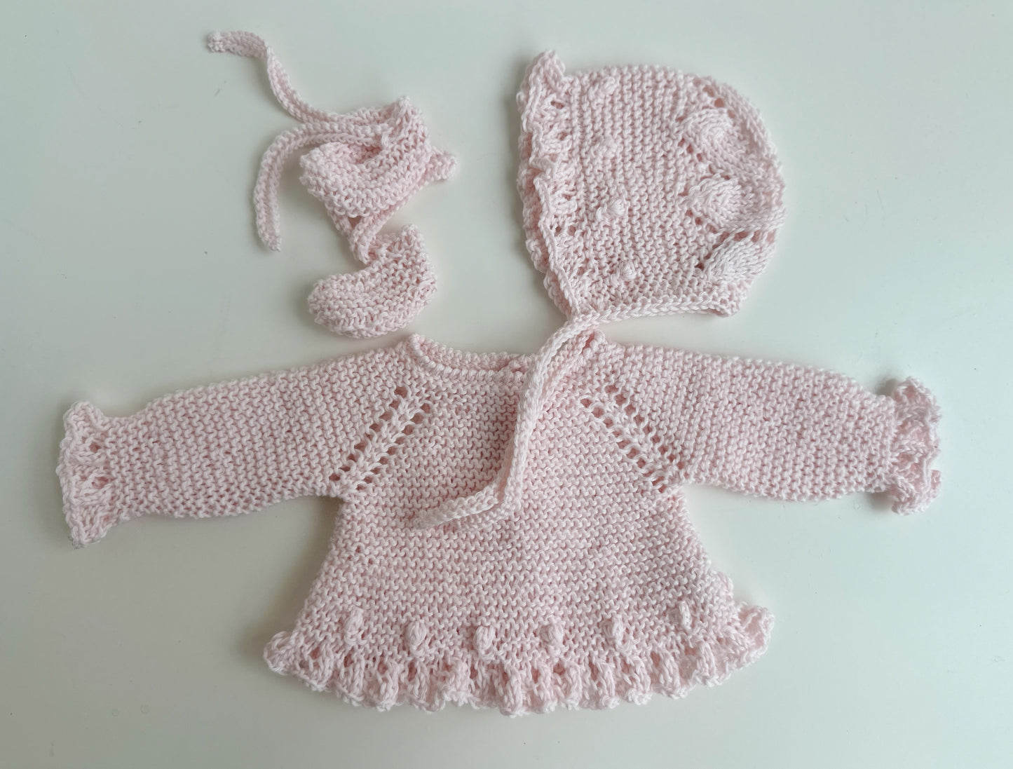 Conjuntos punto algodón hechos a mano, 36cm