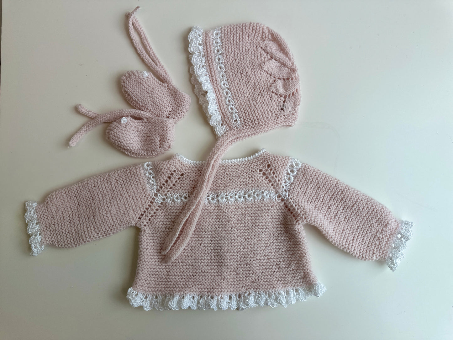 Capota, jersey y patucos para reborn 52cm