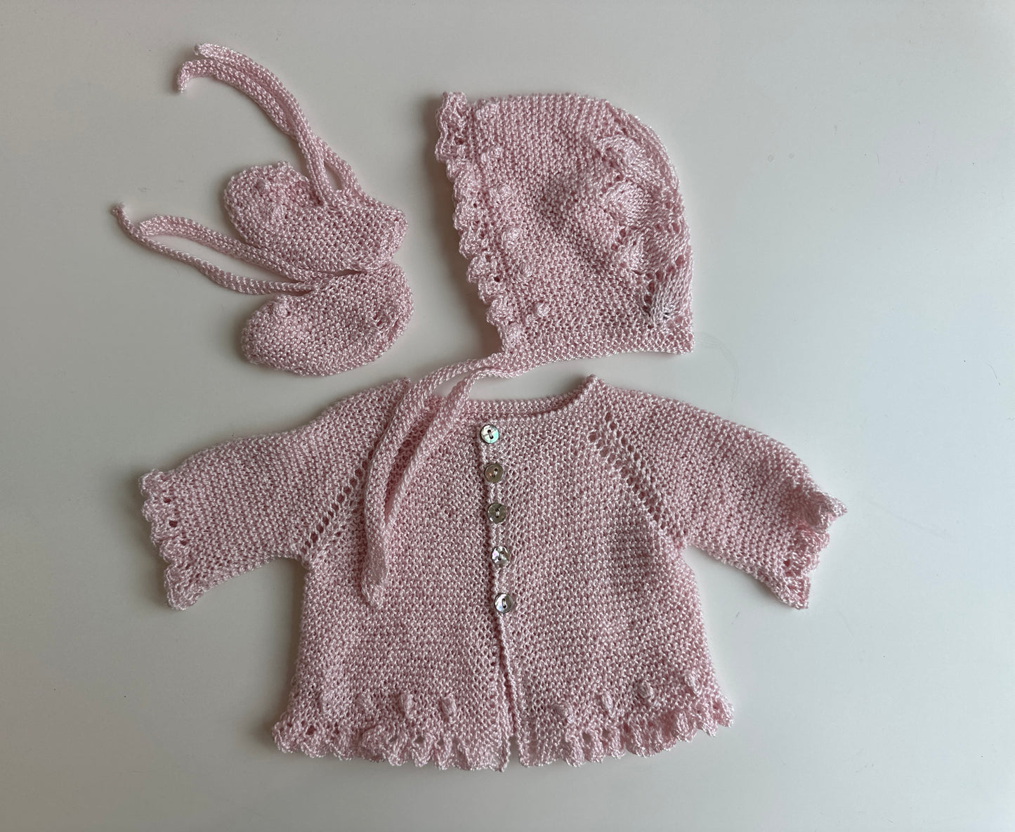 Capota, jersey y patucos para reborn 52cm