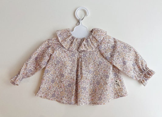 BLUSA MANGA LARGA Y CON CUELLO PARA REBORN DE 42 CM