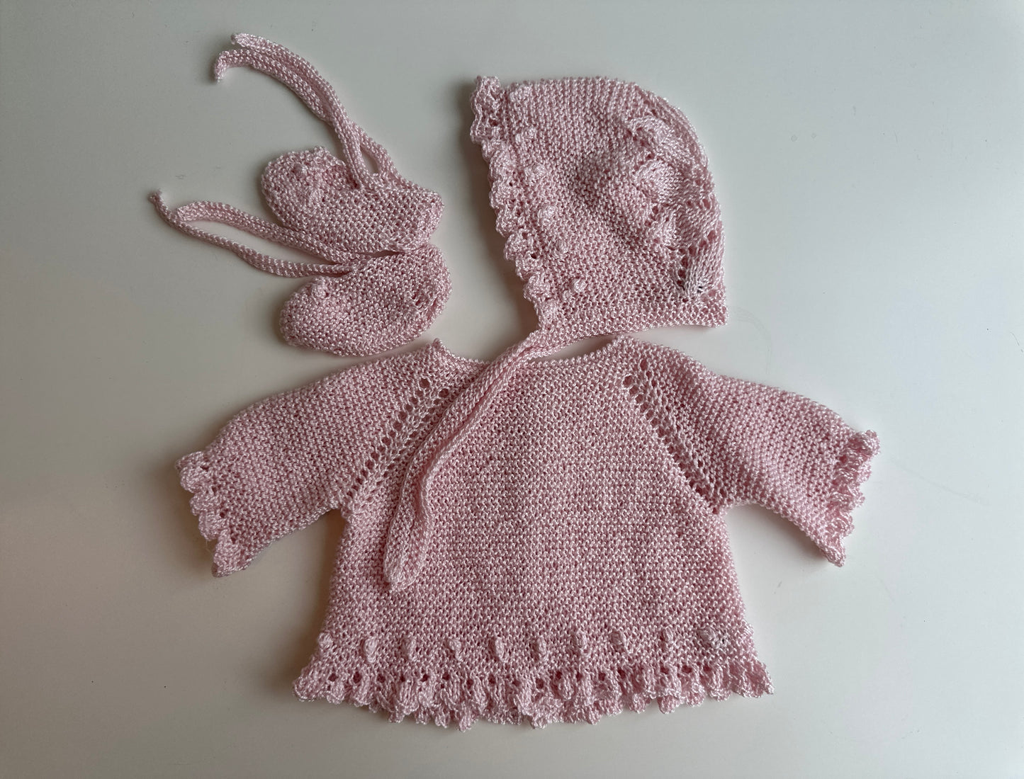 Capota, jersey y patucos para reborn 52cm