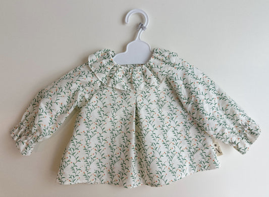 BLUSA MANGA LARGA Y CON CUELLO PARA REBORN DE 42 CM