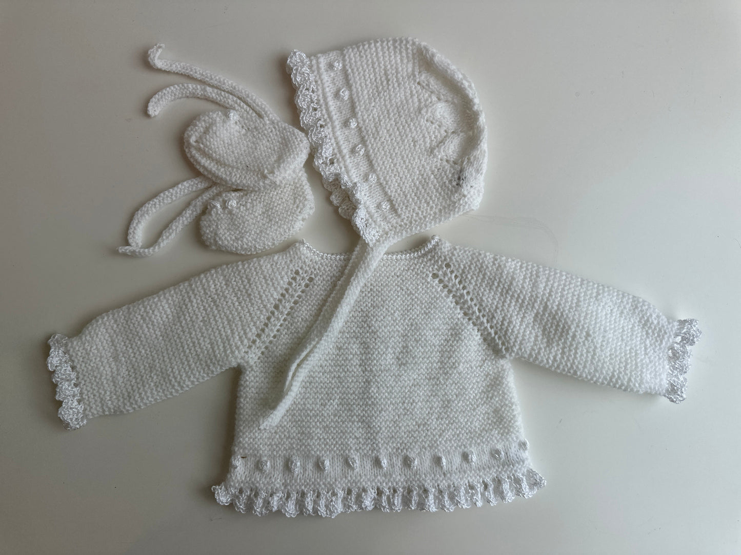 Conjuntos punto algodón hechos a mano, 36cm