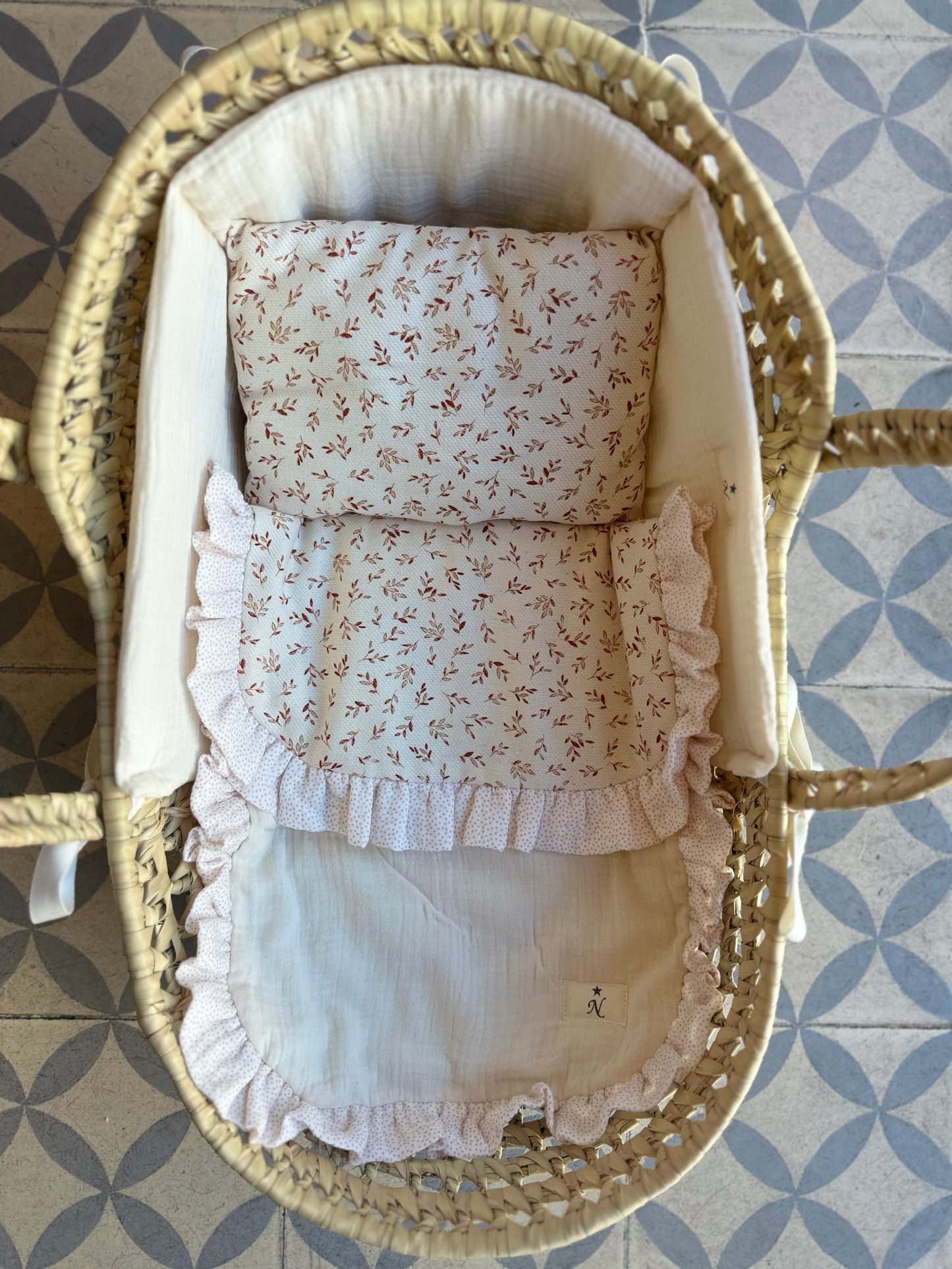 CAPAZO PARA REBORN Y MUÑECAS MODELO HOJAS