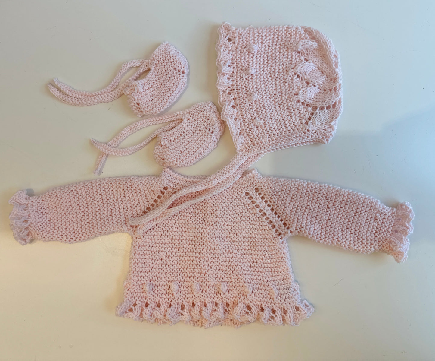 Capota, jersey y patucos para reborn 42cm