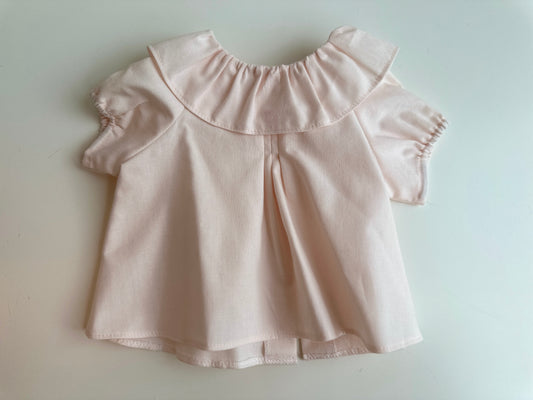 BLUSA CON CUELLO PARA REBORN DE 52 CENTÍMETROS ROSA