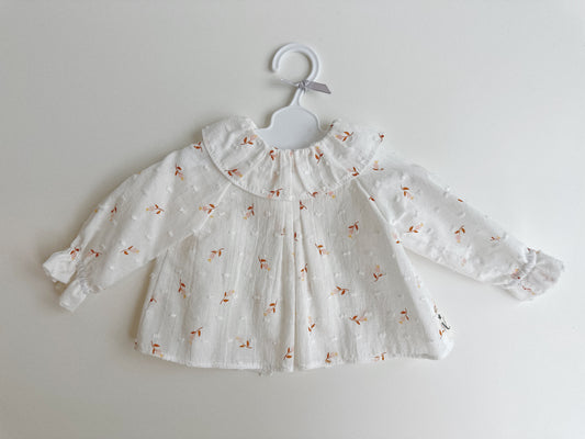 BLUSA MANGA LARGA Y CON CUELLO PARA REBORN DE 40 CM Y MUÑECA DE 42 CM