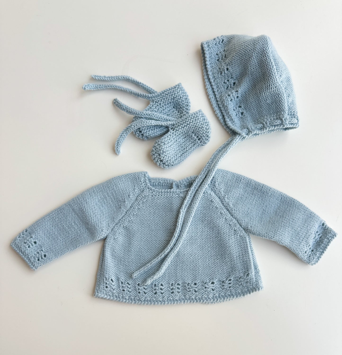 Capota, jersey y patucos para reborn 48cm