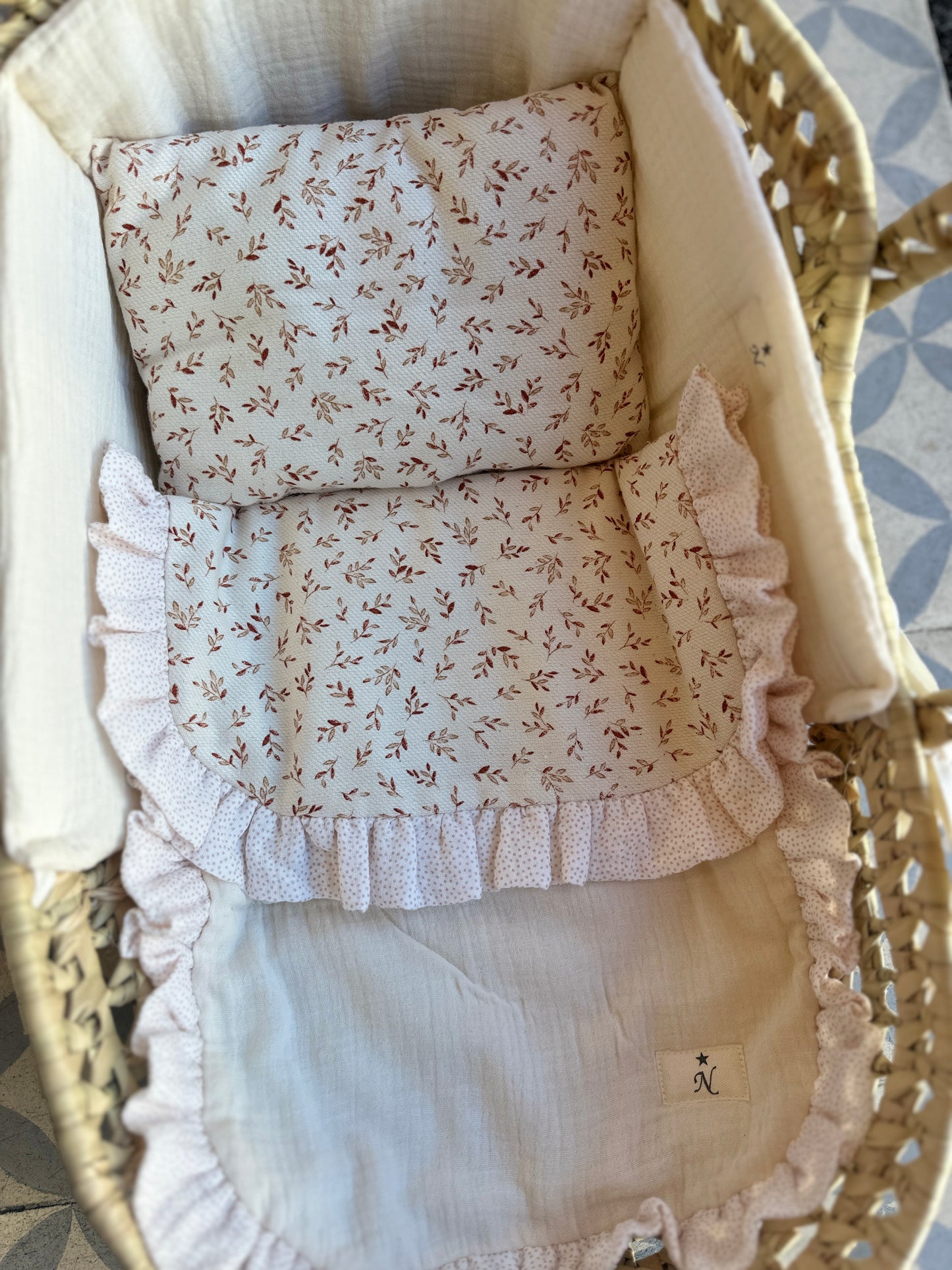 CAPAZO PARA REBORN Y MUÑECAS MODELO HOJAS