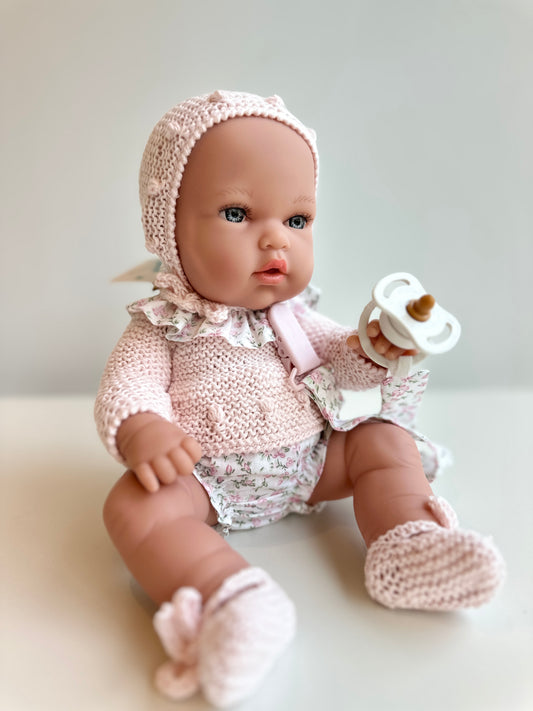 Muñeco 33cm vestido punto hecho a mano bodoques