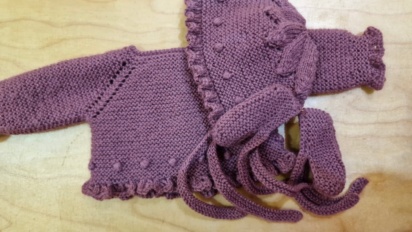 Capota, jersey y patucos para reborn 42cm