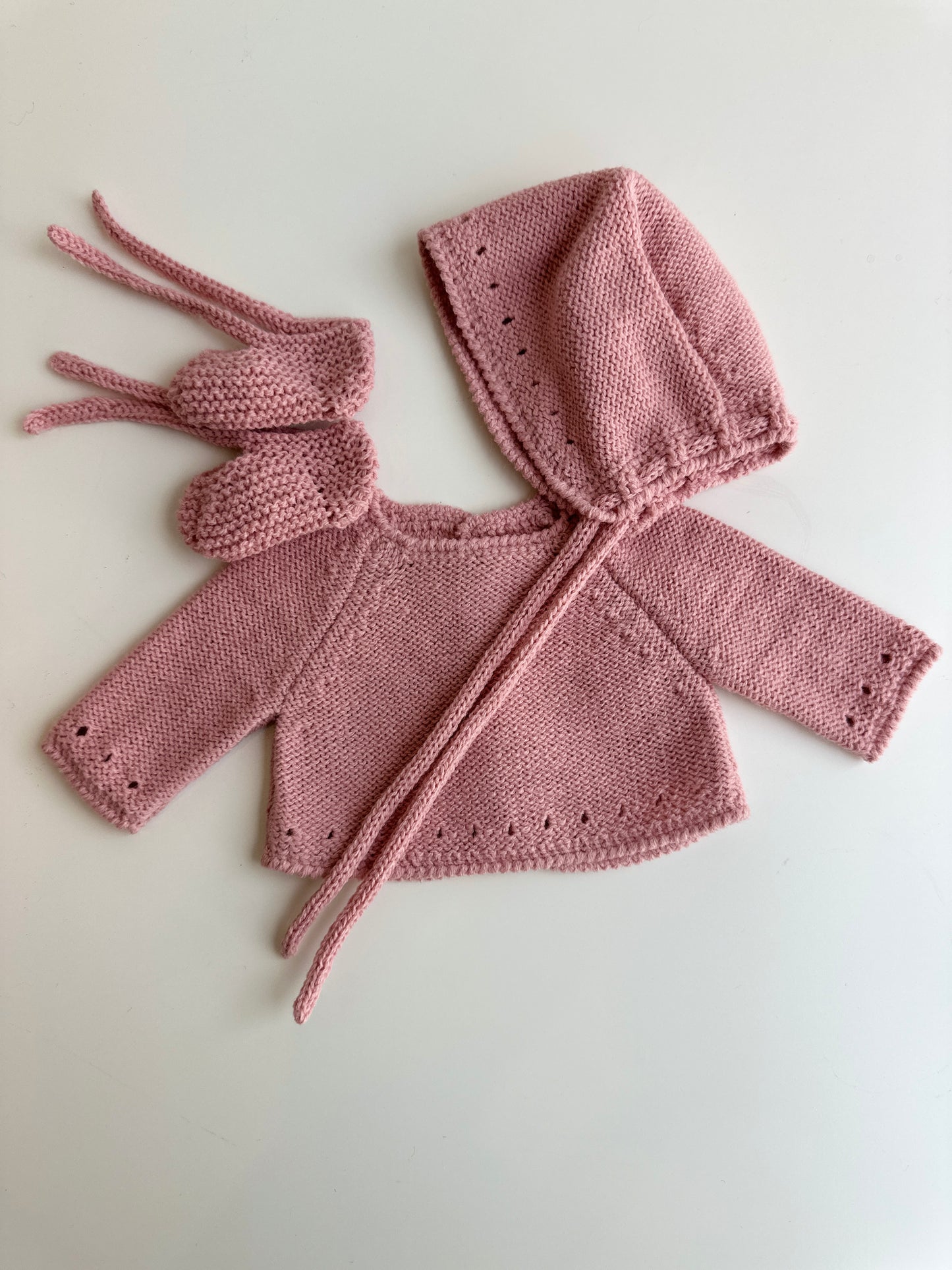 Capota, jersey y patucos para reborn 40cm y muñeco de 42cm