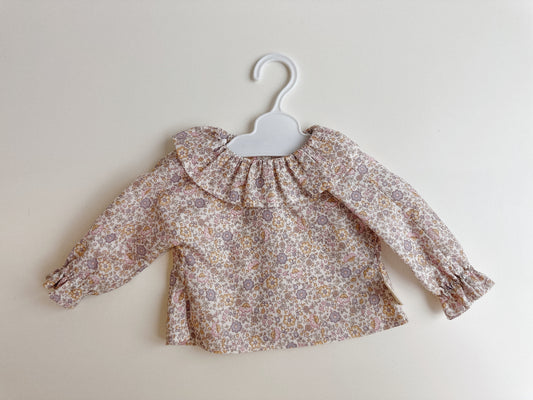 BLUSA MANGA LARGA Y CON CUELLO PARA REBORN DE 40 CM Y MUÑECA DE 42 CM