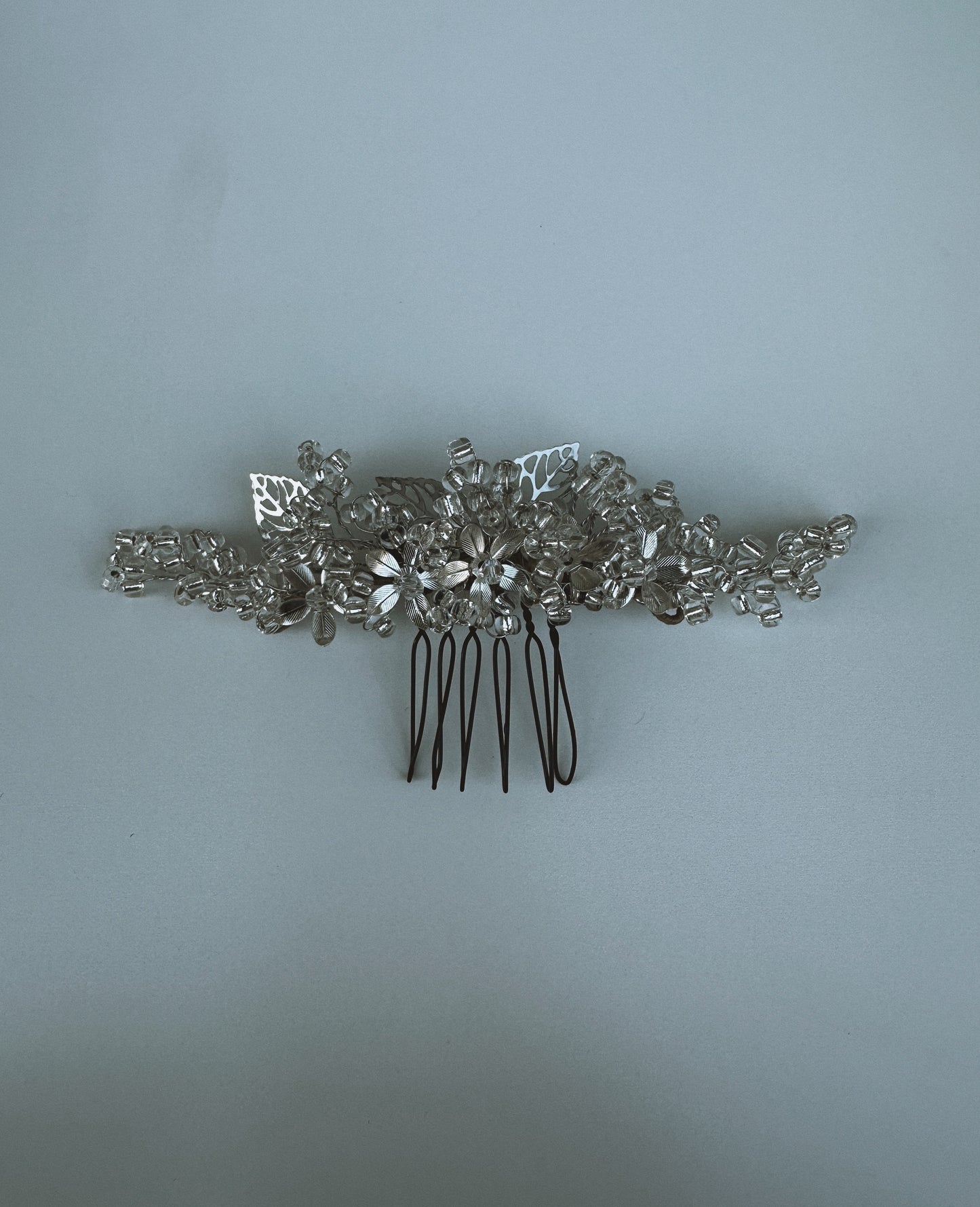 TOCADO PARA NOVIA PLATEADO