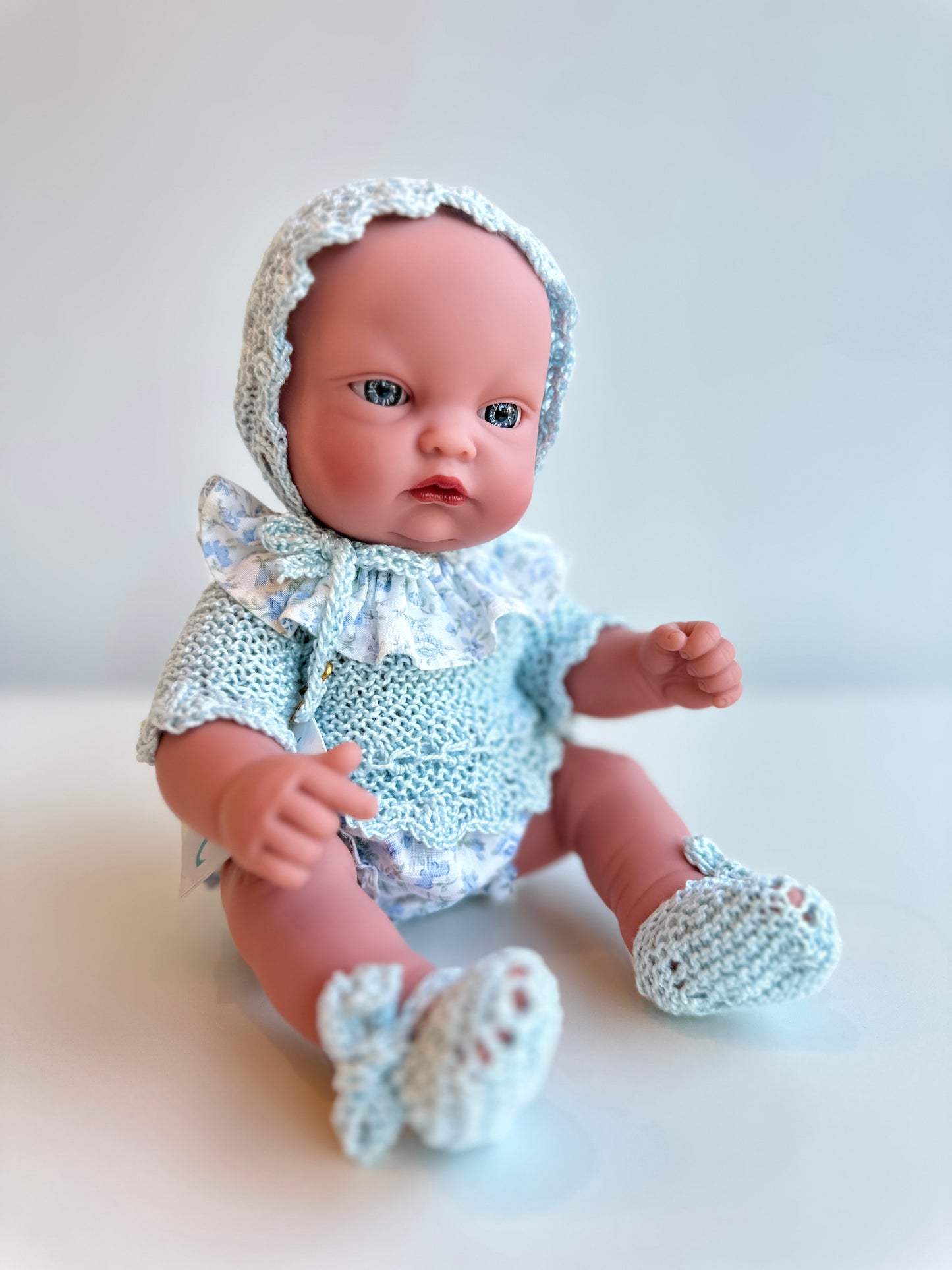 Muñeco 28 centímetros Así punto ojo perdiz azul nube.