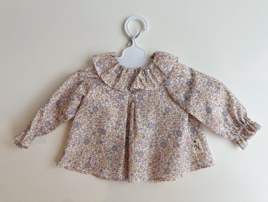 BLUSA MANGA LARGA Y CON CUELLO PARA REBORN DE 42 CM