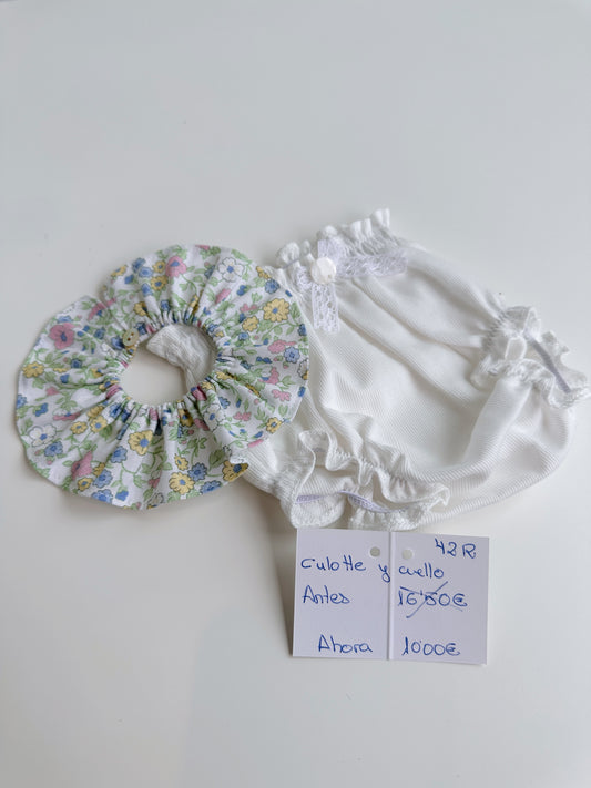 CONJUNTO CUELLO Y CULOTTE PARA REBORN DE 42 CENTIMETROS