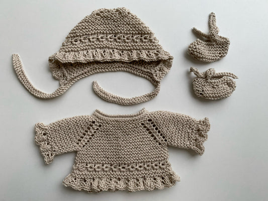 CONJUNTO DE CHAQUETA/ JERSEY, PATUCOS Y CAPOTA PARA GORDIS DE  PAOLA REINA