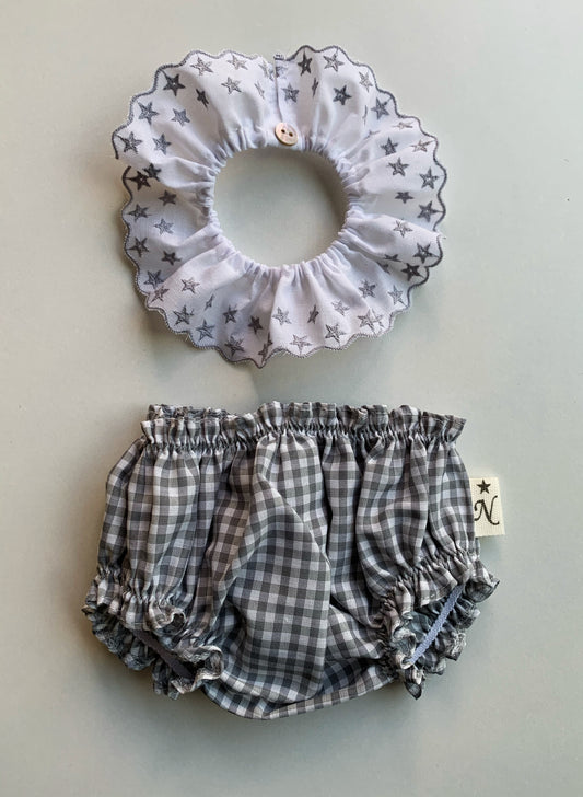 CUELLO Y CULOTTE PARA REBORN DE 40 CM Y MUÑECO DE 42 CM